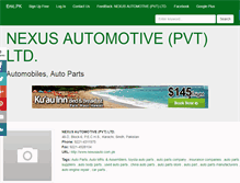 Tablet Screenshot of nexusautomotivepvtltd.enic.pk