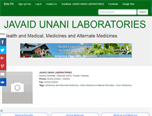 Tablet Screenshot of javaidunanilaboratories.enic.pk