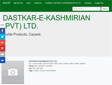 Tablet Screenshot of dastkarekashmirianpvtltd.enic.pk