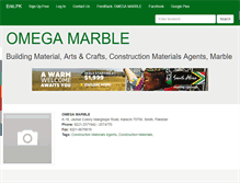 Tablet Screenshot of omegamarble.enic.pk