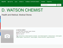Tablet Screenshot of dwatsonchemist.enic.pk