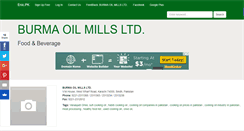 Desktop Screenshot of burmaoilmillsltd.enic.pk