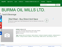 Tablet Screenshot of burmaoilmillsltd.enic.pk