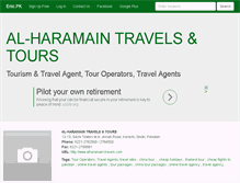 Tablet Screenshot of alharamaintravelstours.enic.pk