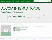 Tablet Screenshot of alcominternational.enic.pk
