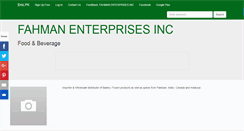 Desktop Screenshot of fahmanenterprisesinc.enic.pk