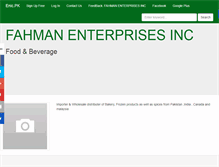 Tablet Screenshot of fahmanenterprisesinc.enic.pk